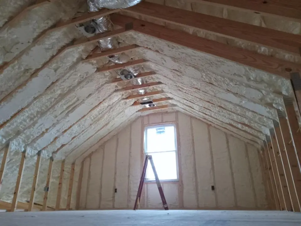 Spray foam roofing application for Crawl Space Insulation project in Little Elm